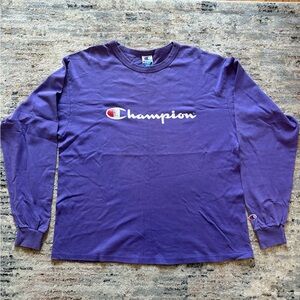 Champion Men's Long Sleeve Shirt in Rich Purple